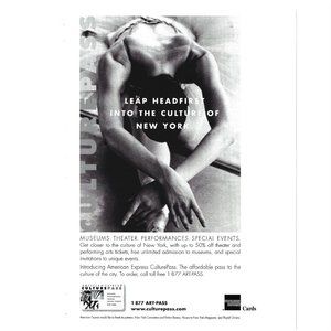 American Express Card AD Culturepass New York 1990s Vintage Print Ad